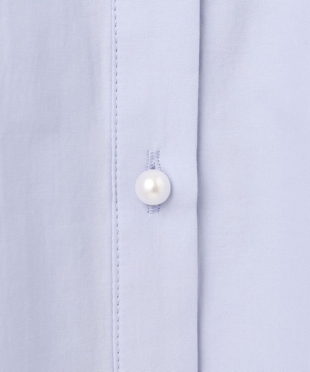 SHARE PARK LADIES スキッパーネックギャザーブラウス サックスブルー系