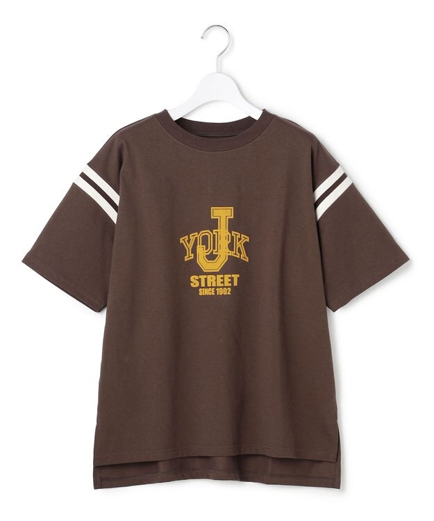 J.PRESS YORK STREET 【WOMEN】フットボールTシャツ ダークブラウン系