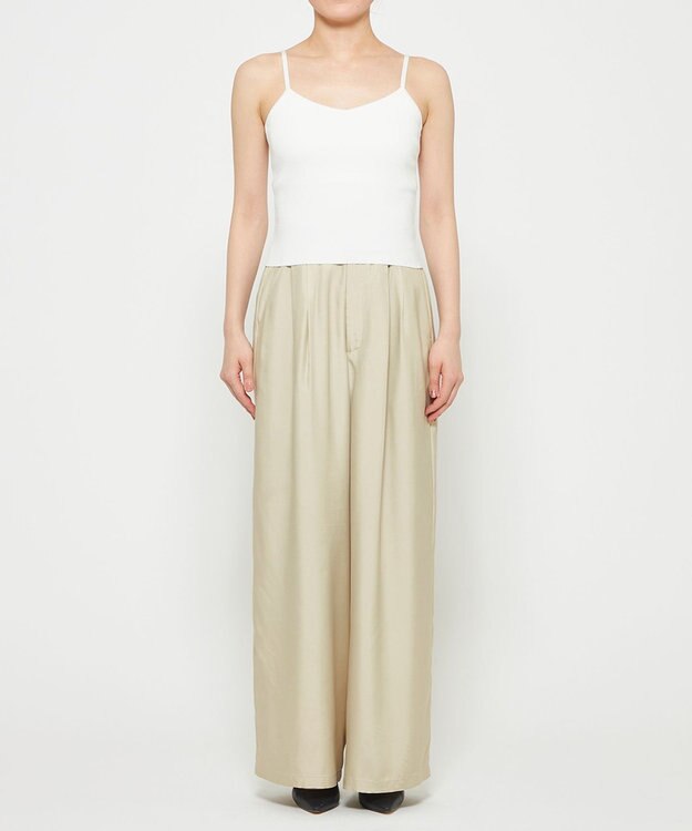 uncrave スムースニット キャミソール(カップ付き) オフ