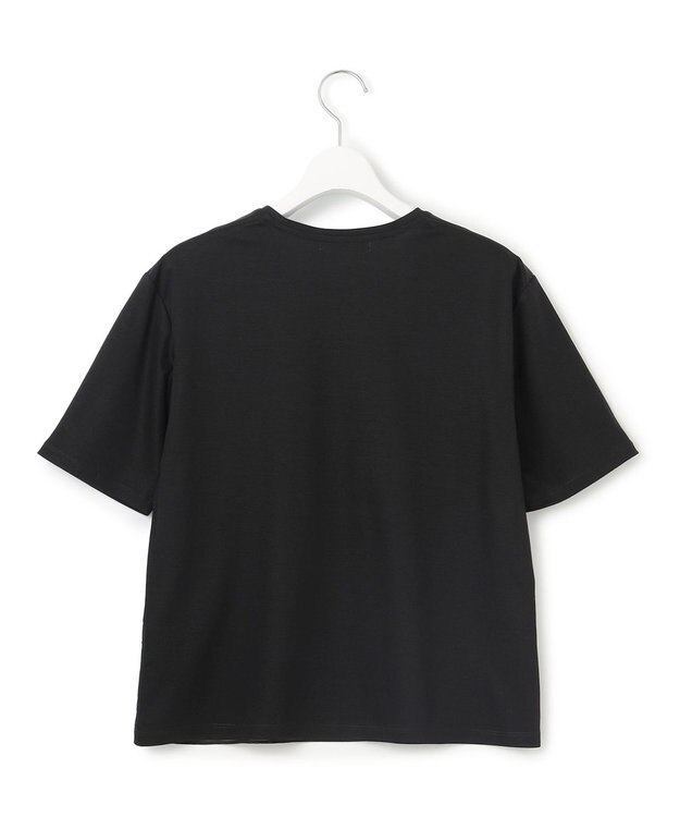 ICB シフォンコンビ ランダムタックカットソー ブラック