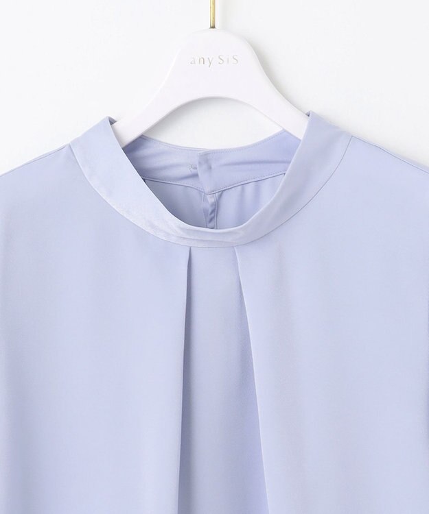ANY SIS 【洗える】4WAYボウタイ ブラウス ライトブルー