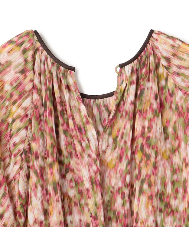 BEIGE， 【洗える】BORONIA / フラワーシフォンブラウス Pink Print