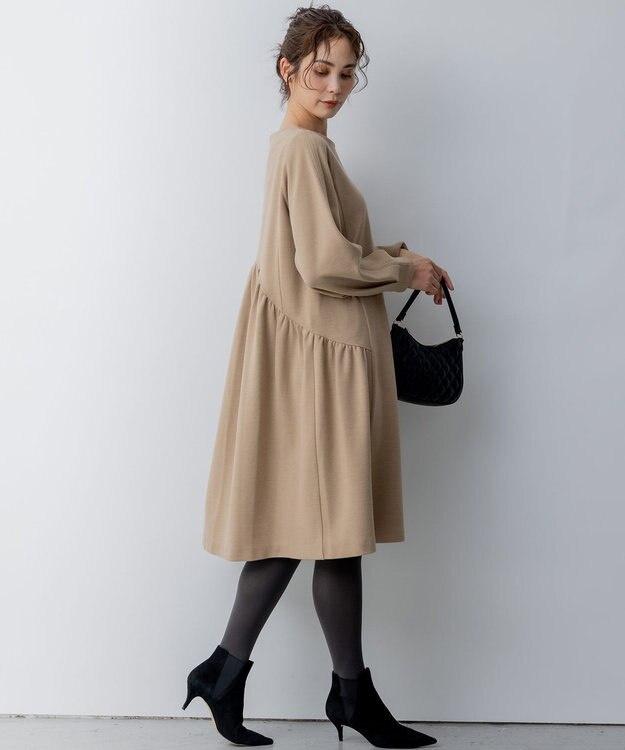 組曲 【WEB限定】ティアードリトルワンピース ベージュ系