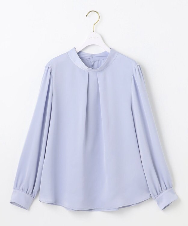 ANY SIS 【洗える】4WAYボウタイ ブラウス ライトブルー