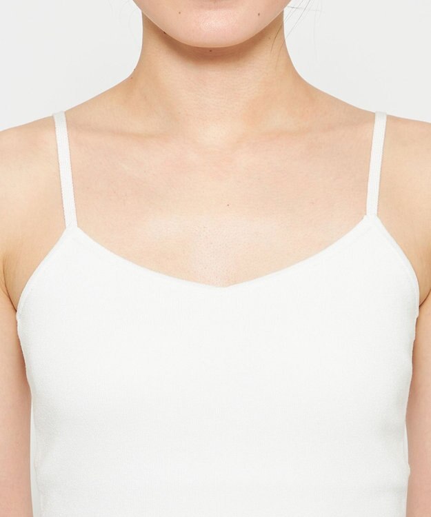 uncrave スムースニット キャミソール(カップ付き) オフ