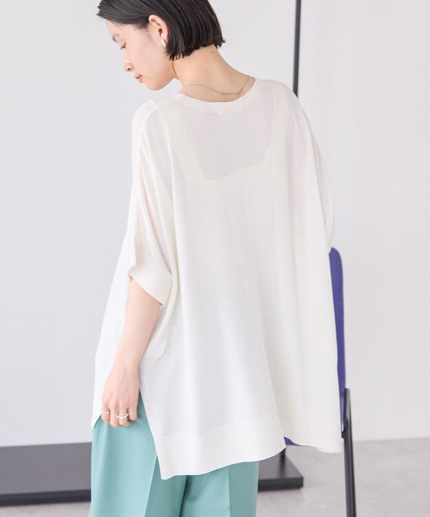 AMERICAN HOLIC 接触冷感サイドスリットニットプルオーバー Off White