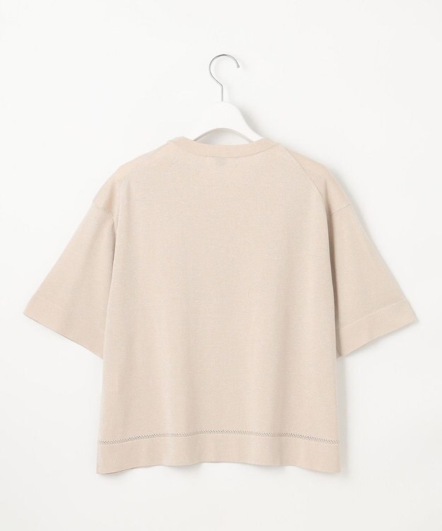 J.PRESS LADIES L 【洗える・抗菌防臭】LUREX ラメ ニットT ベージュ系