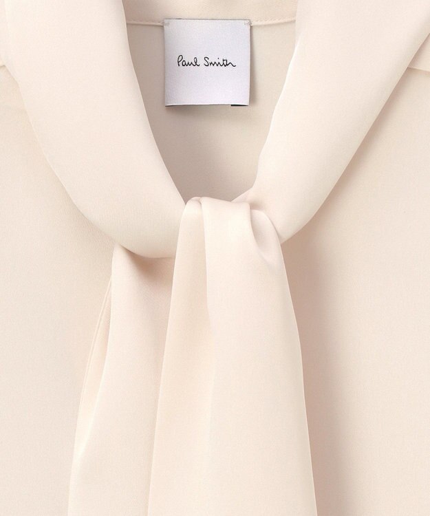 Paul Smith サテン ボウタイ ブラウス オフホワイト