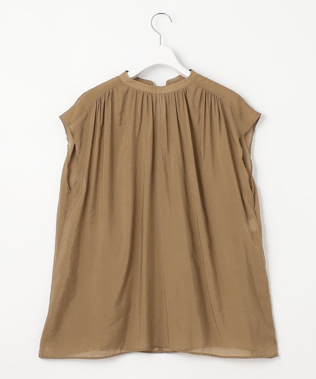 UNFILO 【撥水】ヴィンテージ レーヨン ブラウス キャメル系