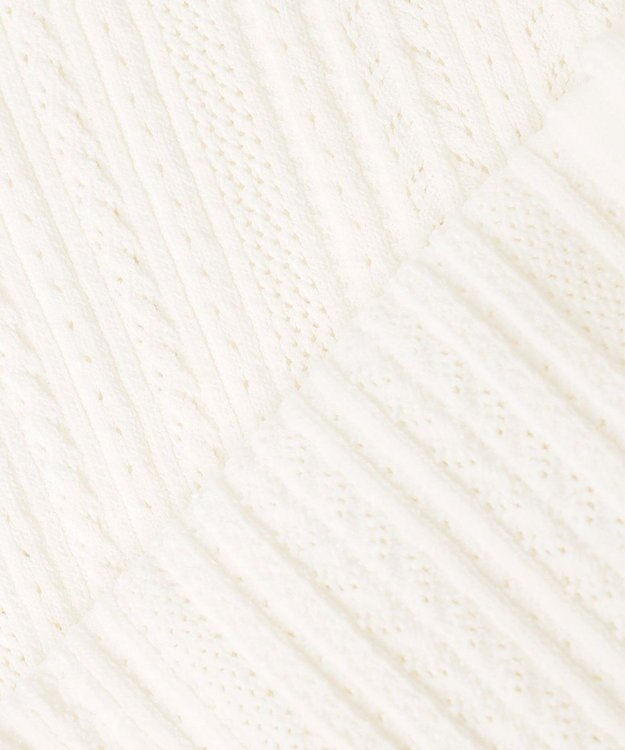 組曲 【前後着用可】MINAレーシーニット カーディガン アイボリー系