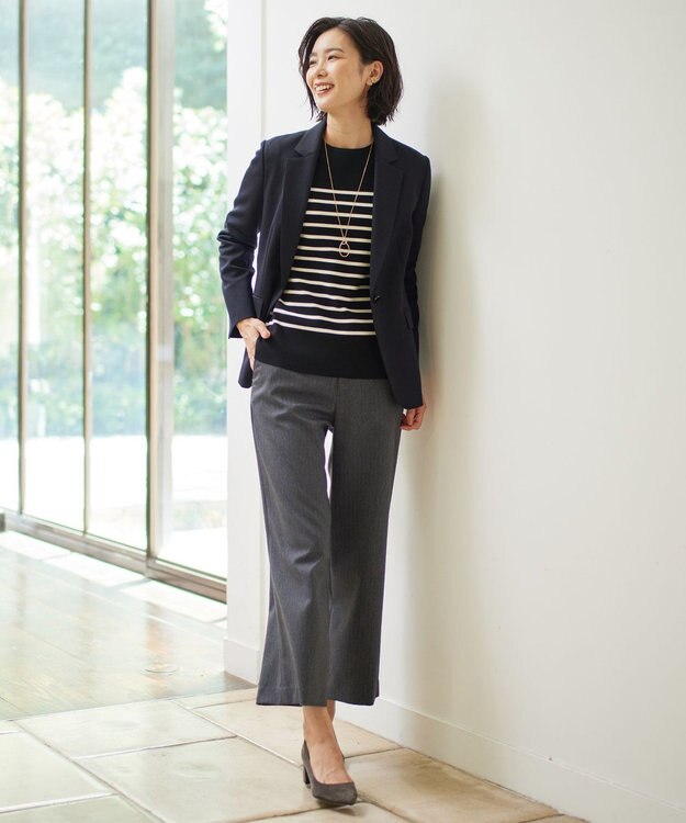 J.PRESS LADIES ドロップ カーブ ネックレス ゴールド系