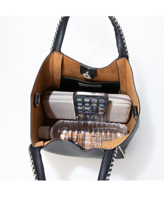 UNBILLION 【テレビ ドラマ着用アイテム】カシュカシュ cachecache / ボールチェーン2wayミニトートバッグ ブラック