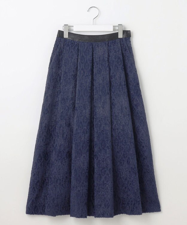 自由区 【Exclusive】ジオメトリックジャガード スカート ネイビー