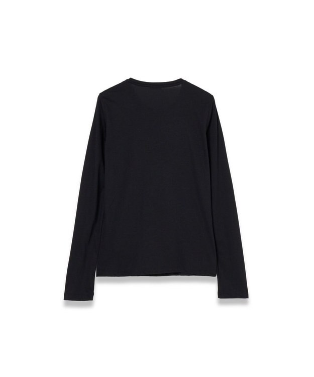 JOSEPH 【洗える】コットンシルク　ロングスリーブティーシャツ Black