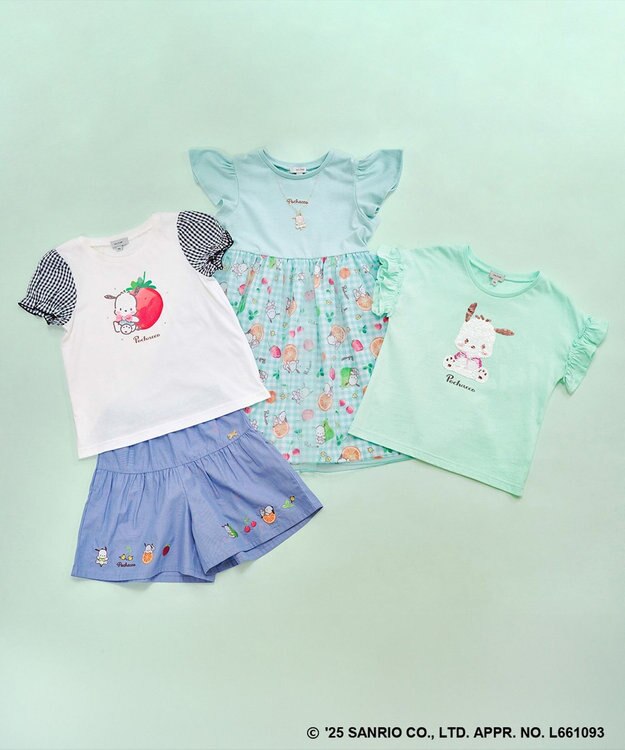 ANY KIDS 【any FAM ×サンリオキャラクターズ】ネックレス風 ワンピース ポチャッコ×ミント