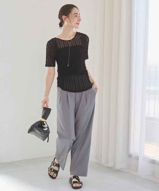 WEGO 【ANGIE VINTAGE】レースTシャツ ブラック