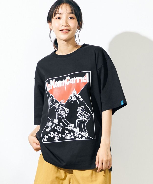 SHARE PARK MENS 【UNISEX】UVカット アートコラボTシャツ〈HIKING〉 ブラック