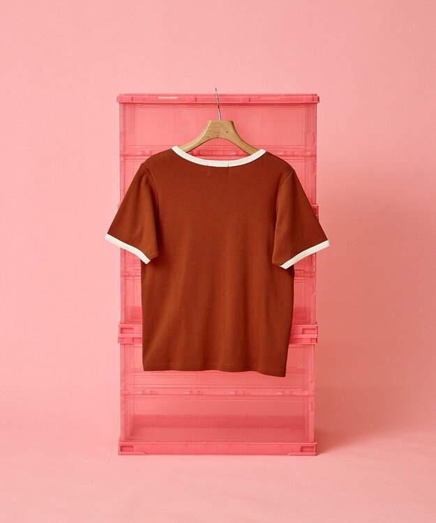 AMERICAN HOLIC 【PENNEY'S】配色リンガーTシャツ Orange