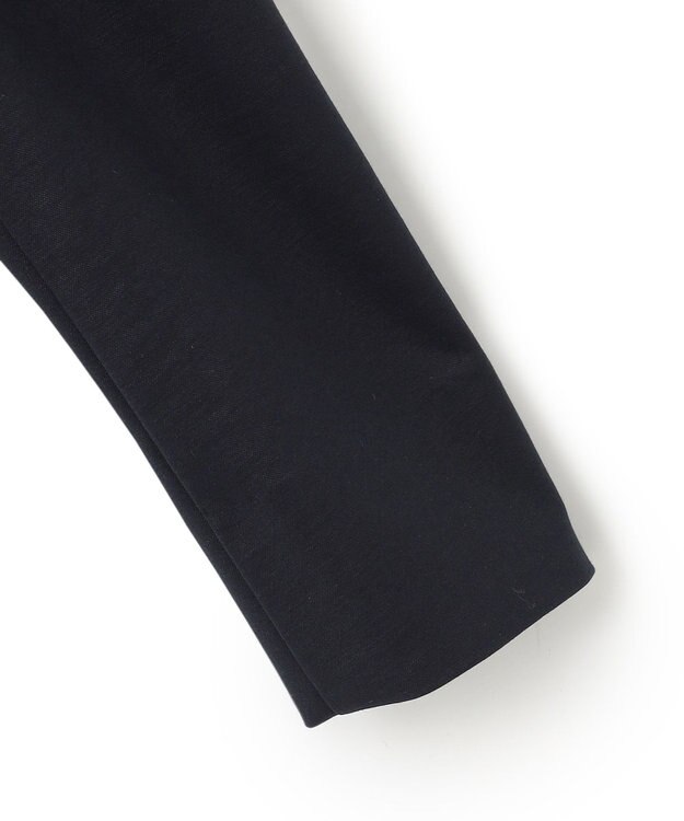 23区 【セットアップ対応/洗える】トリアセジャージー ノーカラージャケット ネイビー系