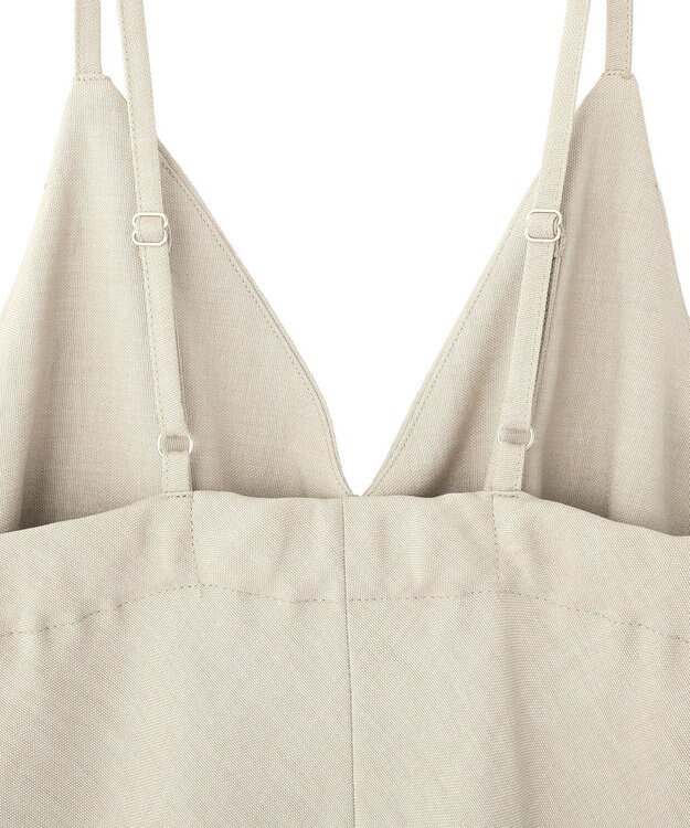 AMERICAN HOLIC リネンライクフリンジキャミワンピース Gray Beige