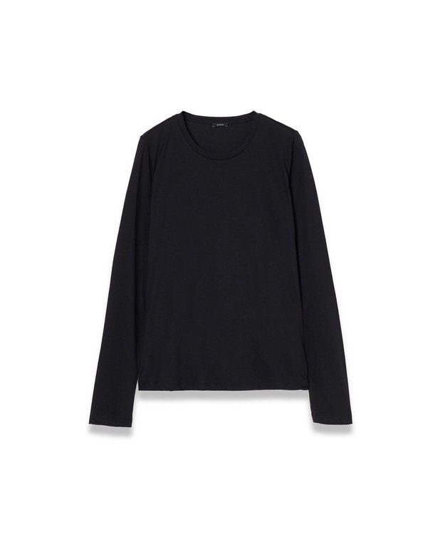 JOSEPH 【洗える】コットンシルク　ロングスリーブティーシャツ Black