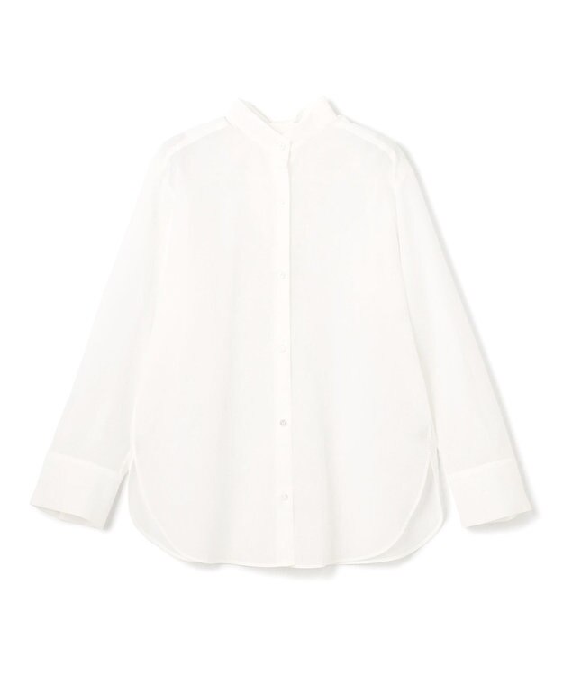 BEIGE， 【洗える】PLUMERIA / コットンシアーバックボウタイブラウス White