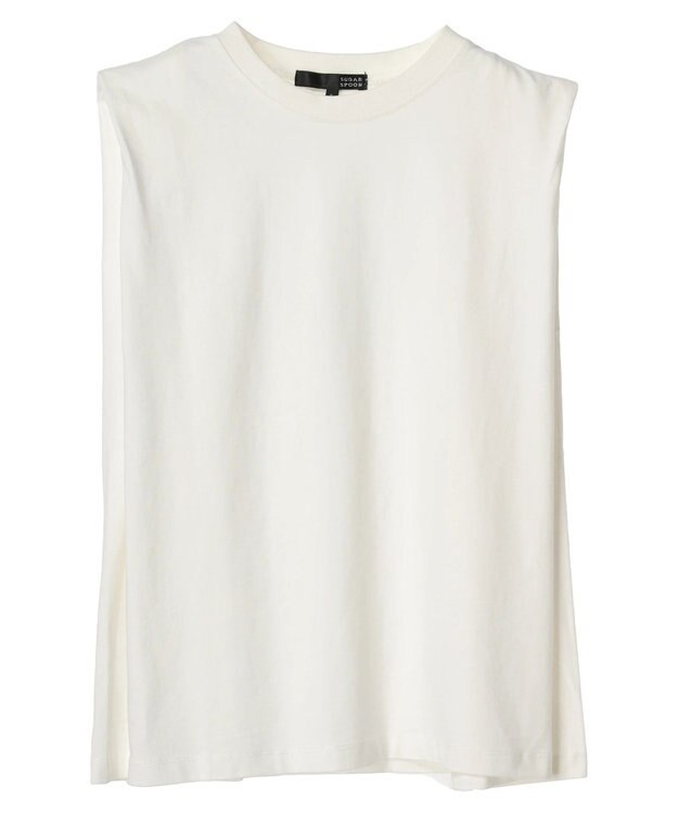 Green Parks ・ＳＵＧＡＲＳＰＯＯＮ【ＣＯＯＬ】タックノースリーブＴＥＥ Off White