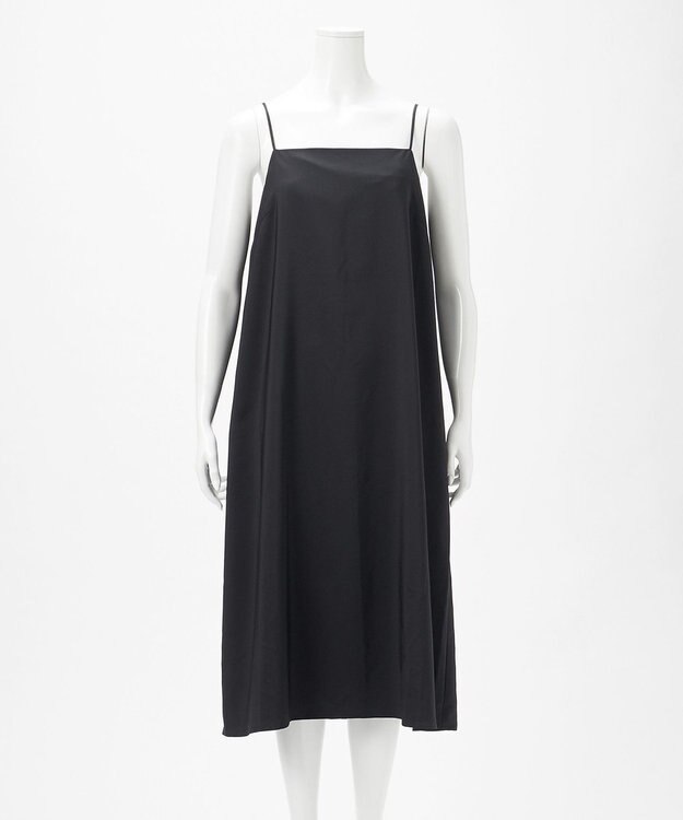 23区 【エステータ】シャドーチェック アシンメトリー ワンピース ブラック系