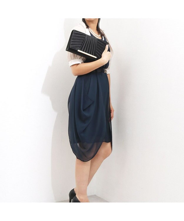 UNBILLION カシュカシュ cachecache / チェーンショルダー付きクラッチバッグ ブラック