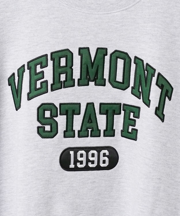 WEGO ヘビーウエイト刺繍グラフィックプルオーバー グレー