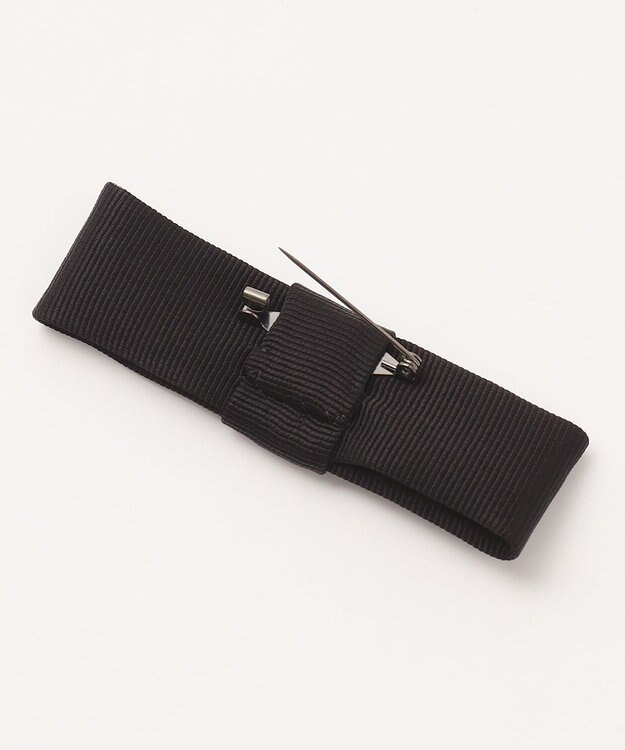 自由区 FORMAL 【ウォッシャブル対応】ドビーボーダーリボン ジャケット+ワンピース ブラック系