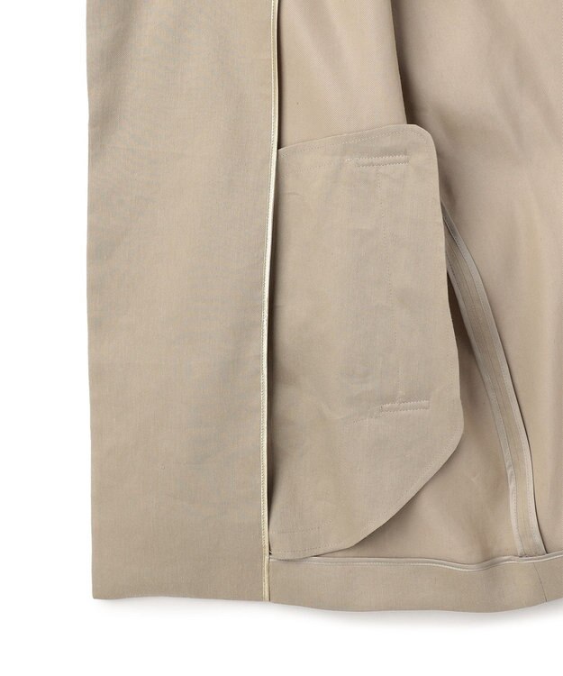 BEIGE， MICA /  リネンブレンドベルト付きジレ  L.Taupe