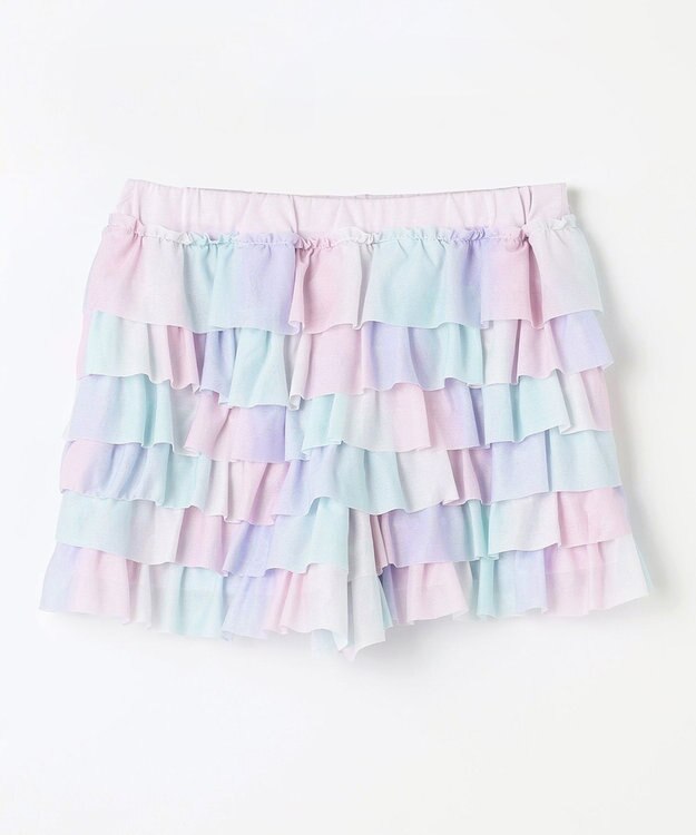 ANY KIDS フリル 天竺 ショート パンツ レインボー