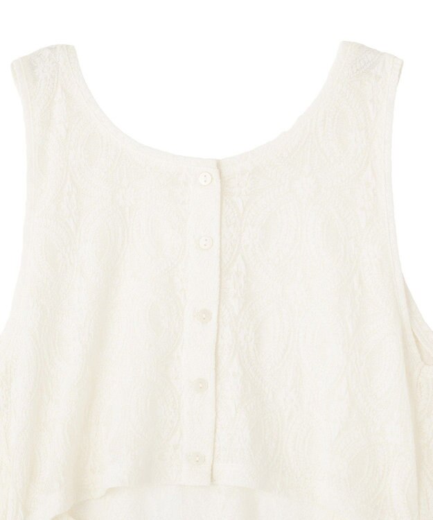 AMERICAN HOLIC レースジャガードノースリーブワンピース Ivory