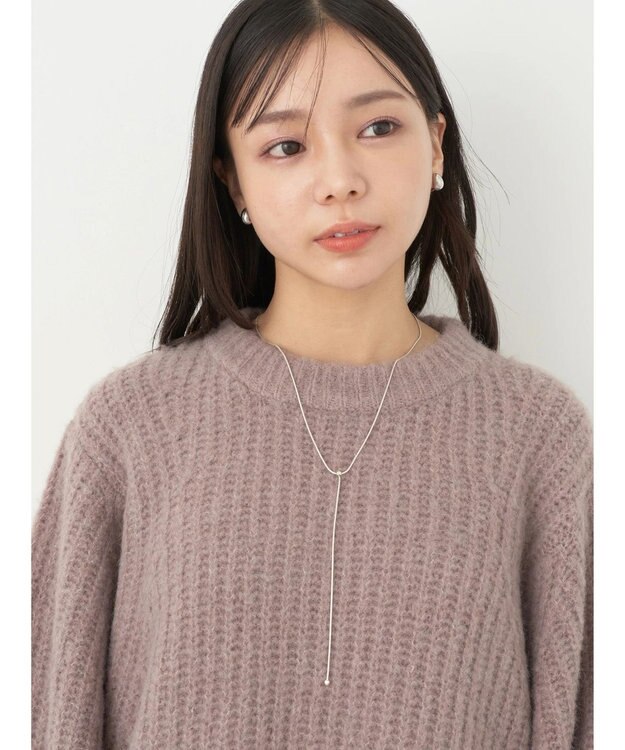 earth music&ecology フワフワＭＩＸヤーンチュニック Mocha