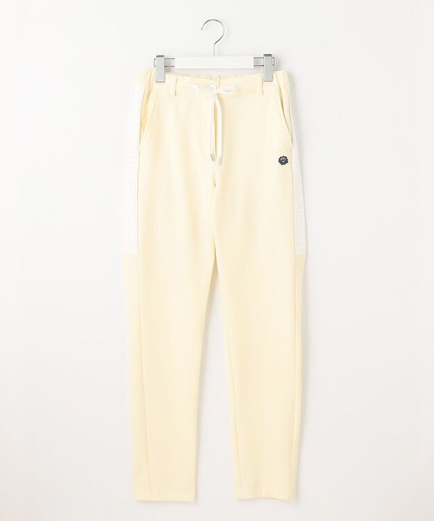 PW CIRCULUS 【WOMEN】【洗える/帯電防止/ストレッチ】ロゴ サイドライン パンツ ホワイト系