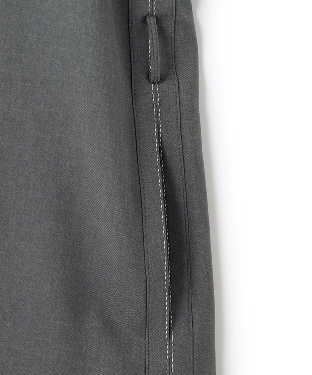 ICB 【WEB＆一部店舗限定】 SerikaWorsted トレンチ型ショートコート ミディアムグレー