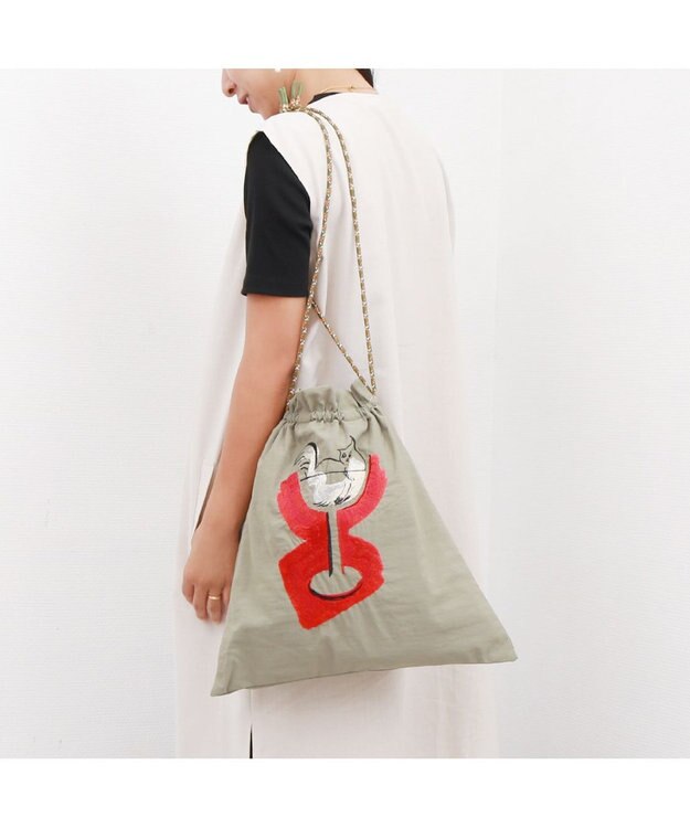 UNBILLION カシュカシュ cachecache / naabコラボ刺繍キャットトート GY