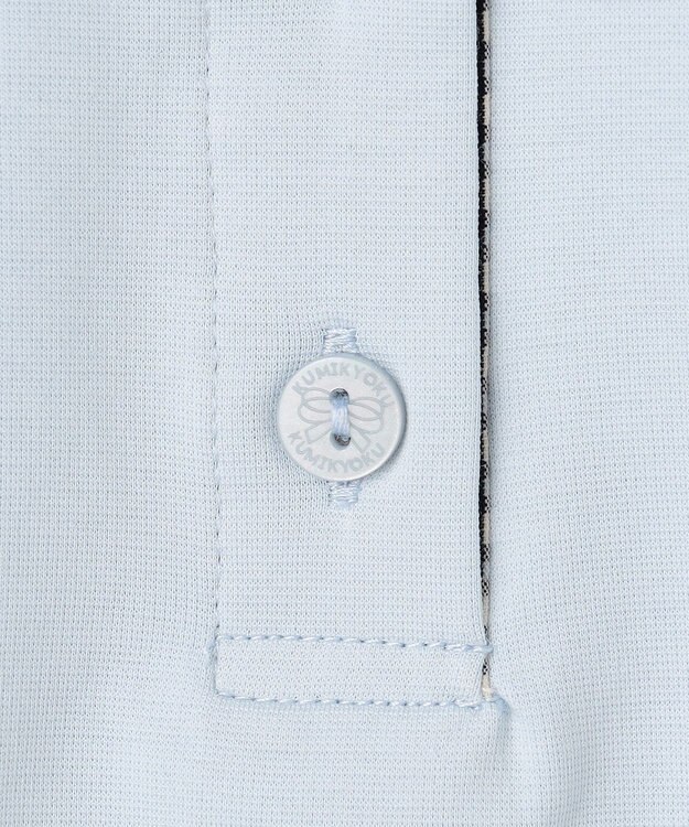 組曲 KIDS 【110-140㎝】 ミニチェック レイヤードトップス サックスブルー