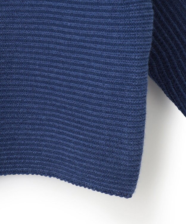 ICB L 【洗える】 ソフトカシミヤミックス ドルマンスリーブニット サックスブルー系