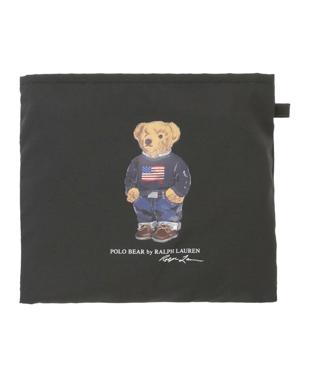 MOONBAT POLO RALPH LAUREN リップポケッタブルレインバッグ　フラッグベア ブラック