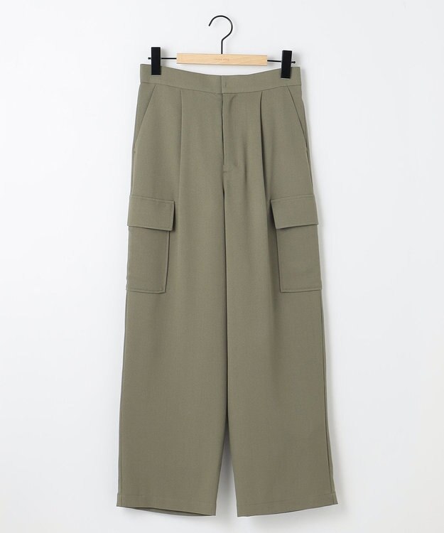 SHARE PARK LADIES サイドポケットブッチャーパンツ カーキ系