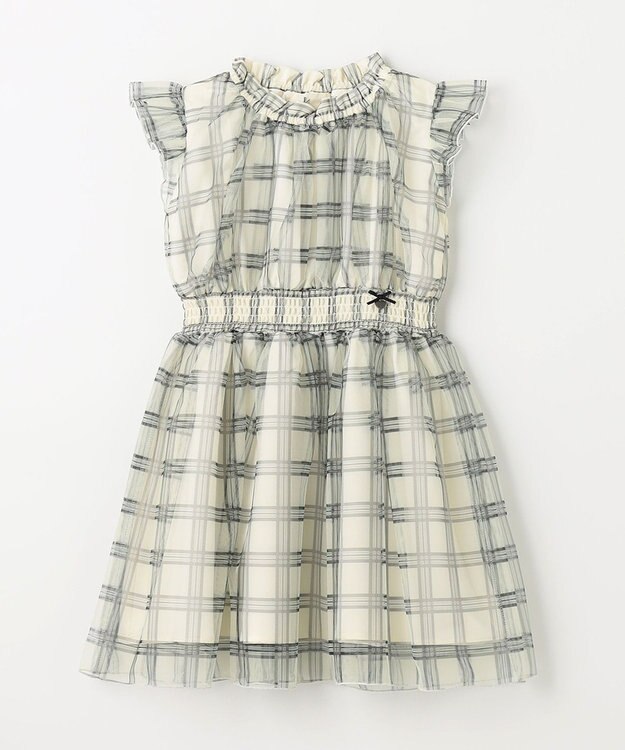 組曲 KIDS 【110-140cm】ノエルチェックチュール ワンピース オフホワイト系5