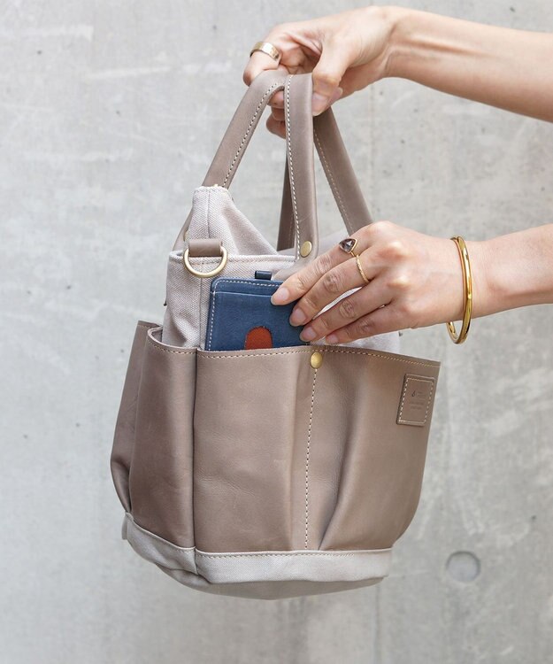 FOLNA RD レザー2WAYガーデンバッグ ブラック