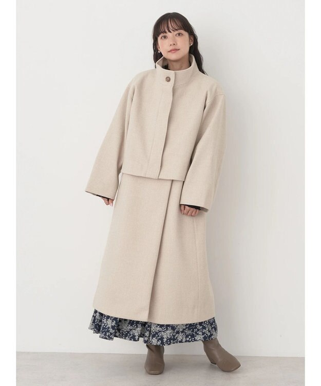 earth music&ecology マルチｗａｙコート Light Beige