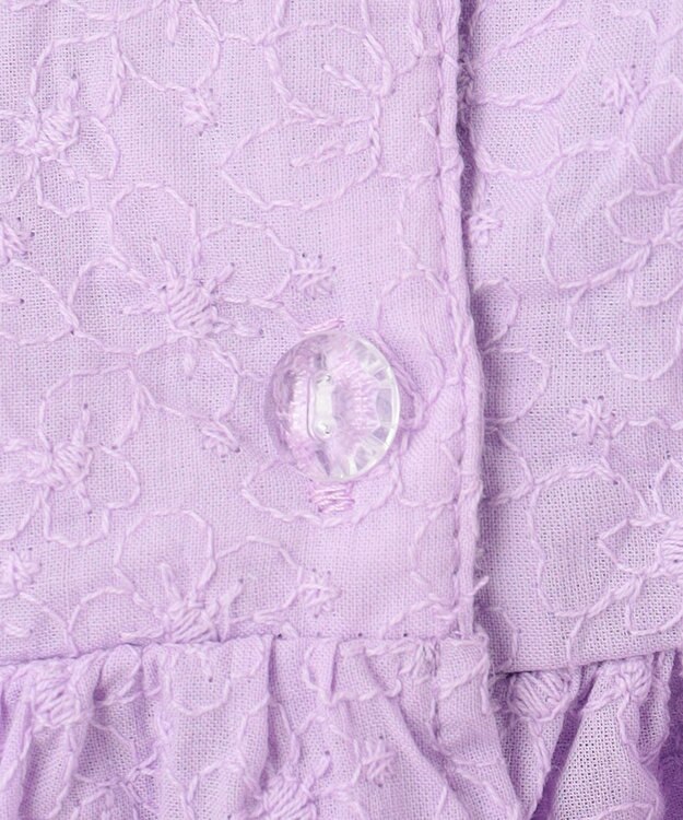 ANY KIDS キャミソール付き 長袖Tシャツ ラベンダー×オフホワイト