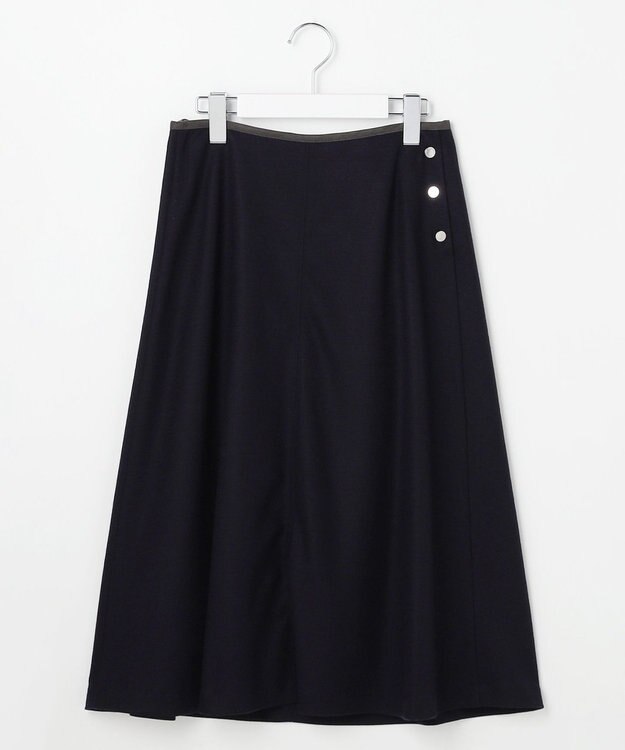 J.PRESS LADIES S ウールスムース スカート ネイビー系
