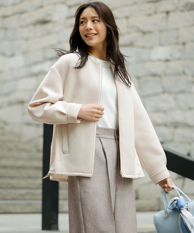 ANY SIS フォルミックコンビ アウター アイボリー