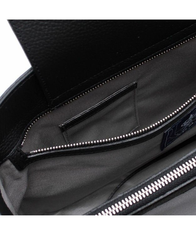 A.D.M.J. 【お受験】牛革/かぶせ付き トートバッグ32cm NAVY