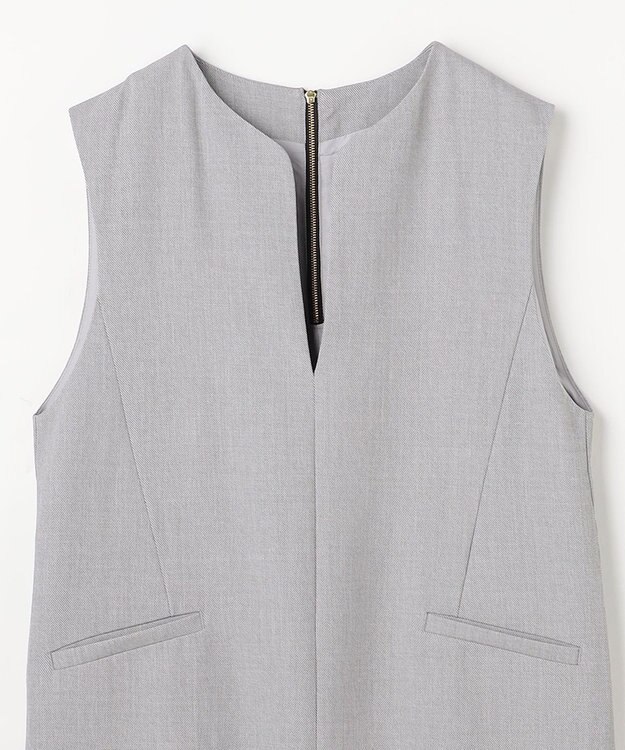 ANY L キーネックジャンスカ シャンブレーグレー